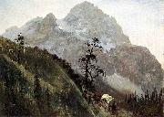Albert Bierstadt Western_Trail_the_Rockies oil painting